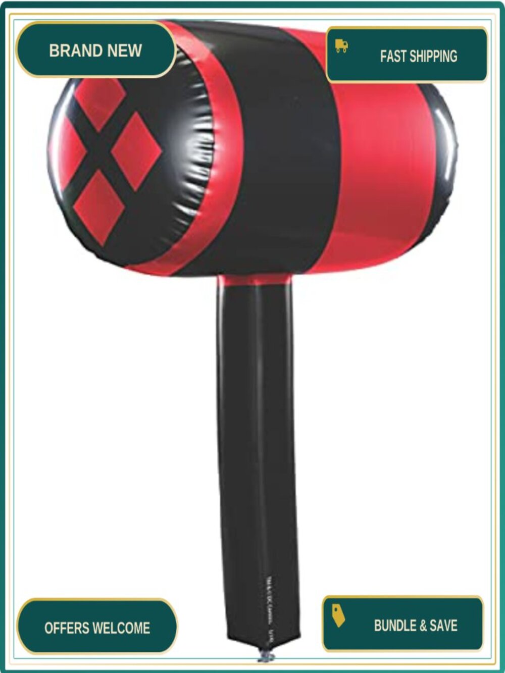 Harley Quinn Inflatable Mallet Costume Accessory Oversized